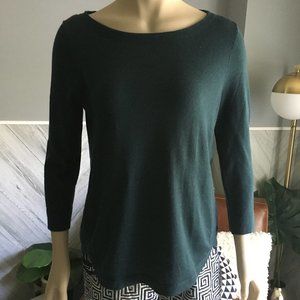 ANN TAYLOR LOFT 3/4 SLEEVE SWEATER TOP
